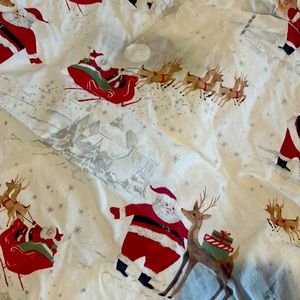 Pottery Barn Santa Christmas fitted crib sheet